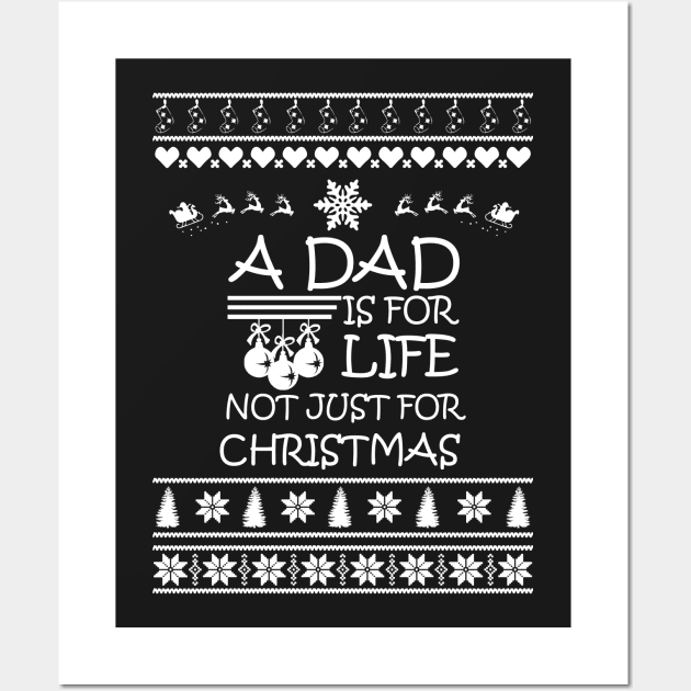 Merry Christmas DAD Wall Art by bryanwilly